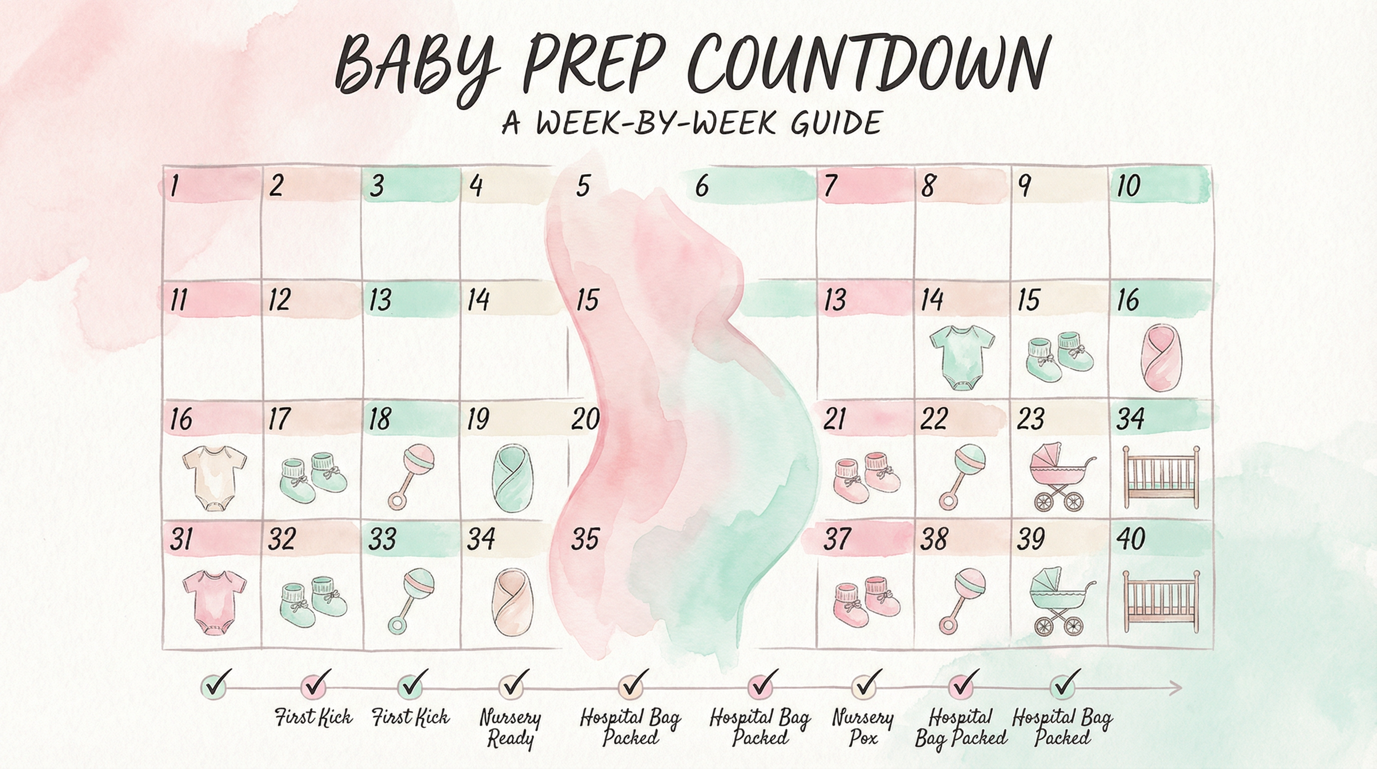 Third Trimester Checklist: Week by Week Countdown to Baby (28-40 Weeks)
